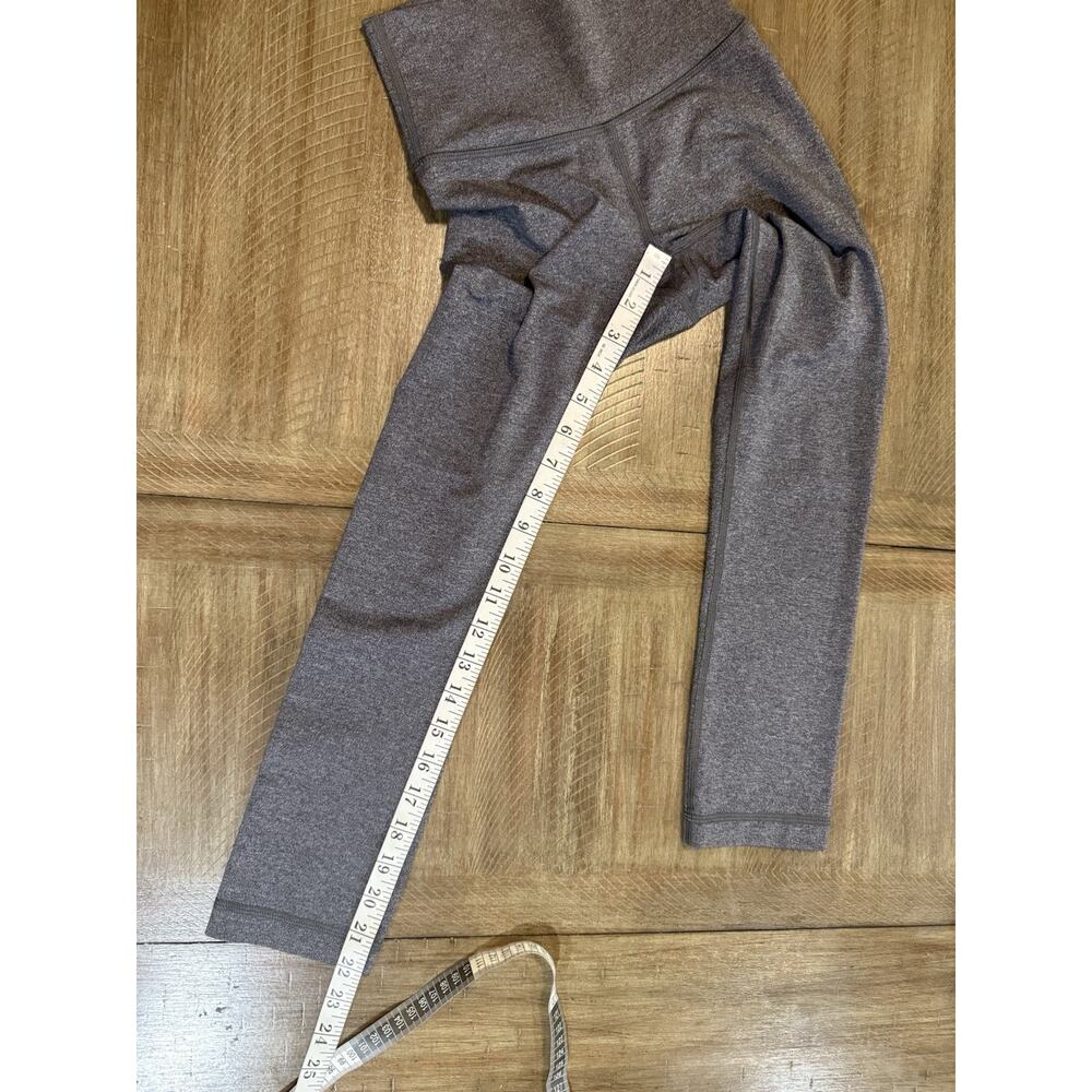Lululemon Leggings Wunder Under Crop Mid-Rise Luxtreme 21" Heathered Gray Size 2 - Picture 5 of 12
